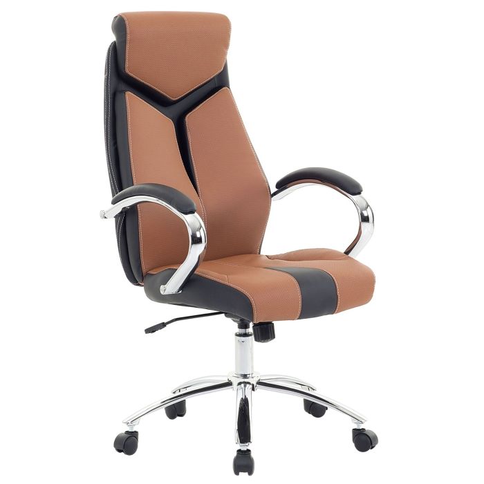 Swivel Office Chair Brown FORMULA 1