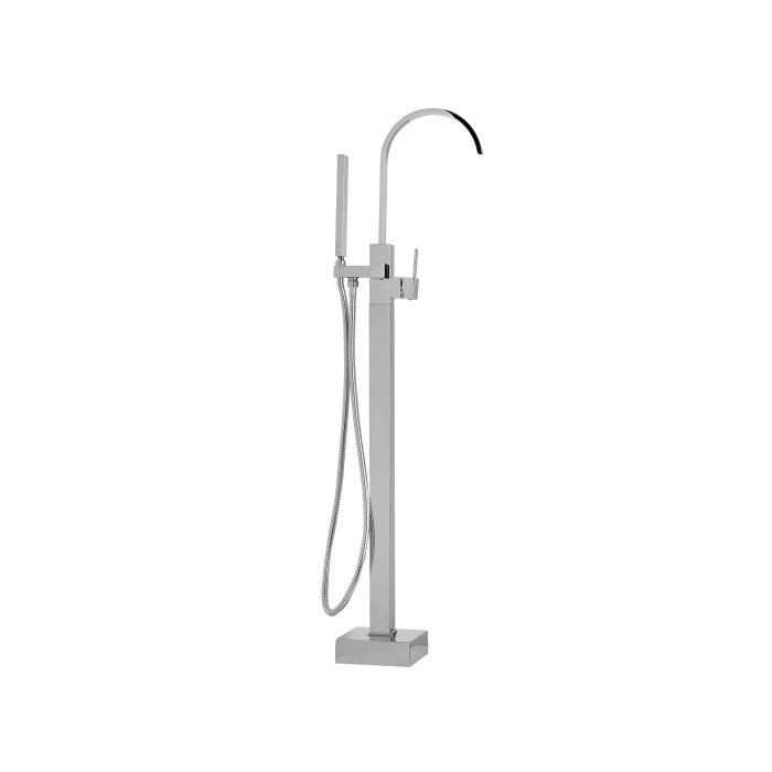 Freestanding Bath Mixer Tap Silver RIBBON