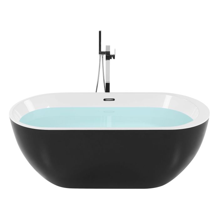 Freestanding Bath 1700 x 800 mm Black NEVIS