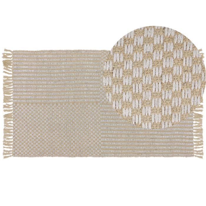 Jute Area Rug 80x150cm Beige