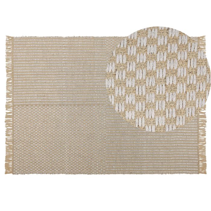 Jute Area Rug 140x200cm Beige