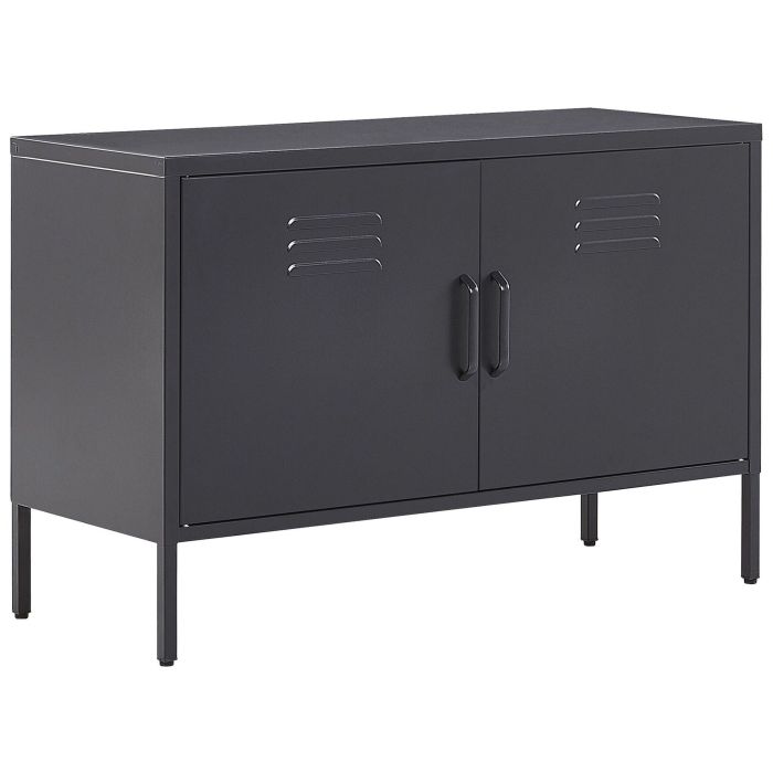 2 Door Metal Sideboard Black URIA