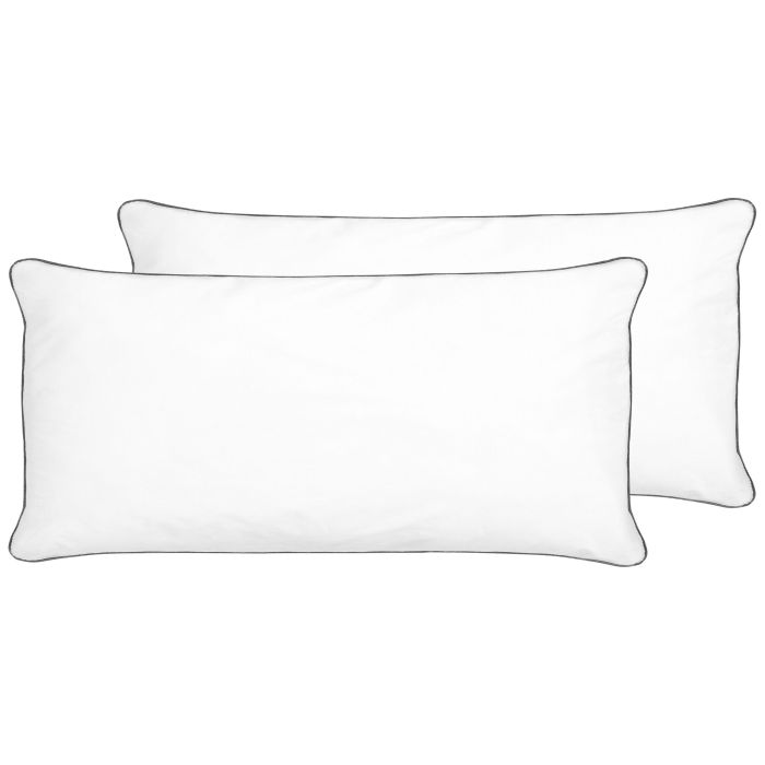 Set of 2 Microfibre Bed Low Profile Pillows 40 x 80 cm PELISTER