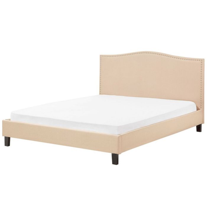 Fabric EU Super King Bed Beige MONTPELLIER