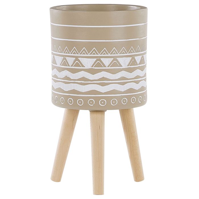 Plant Pot Stand 30 x 30 x 55 cm Beige MILINA