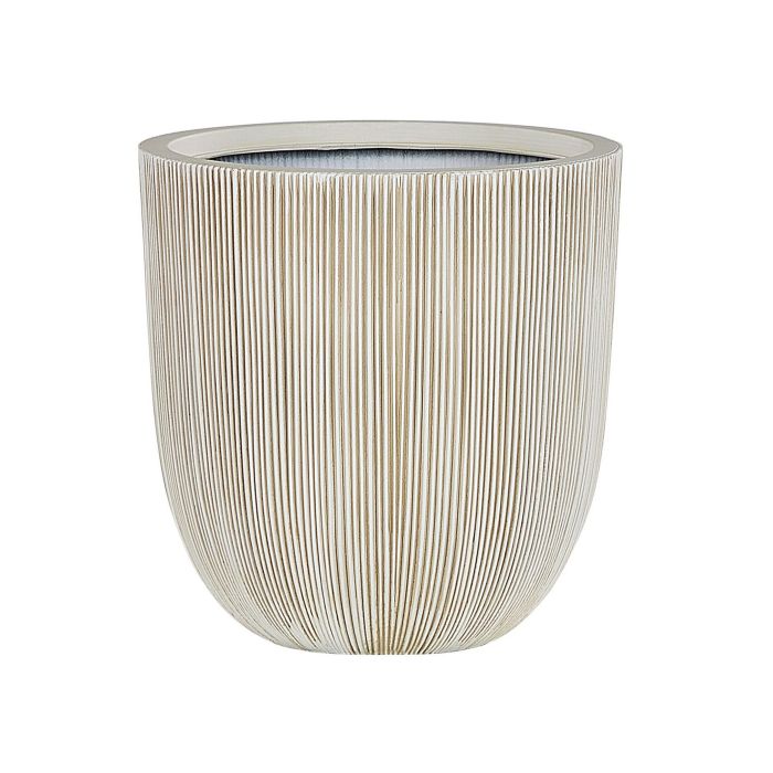 Plant Pot 37 x 37 x 38 cm Beige CHIOS