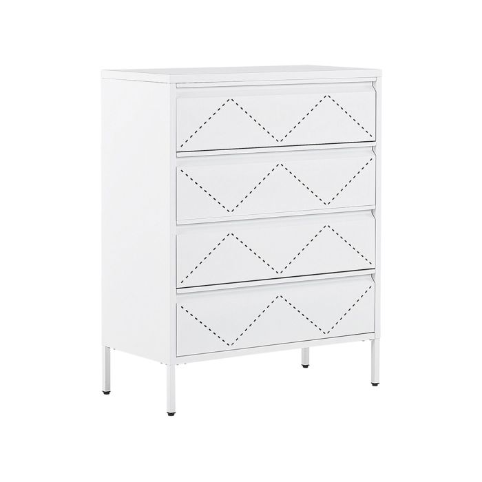 4 Drawer Metal Chest White MATANA