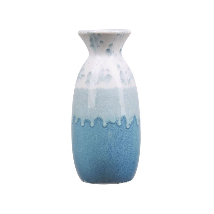 Stoneware Flower Vase 25 White White