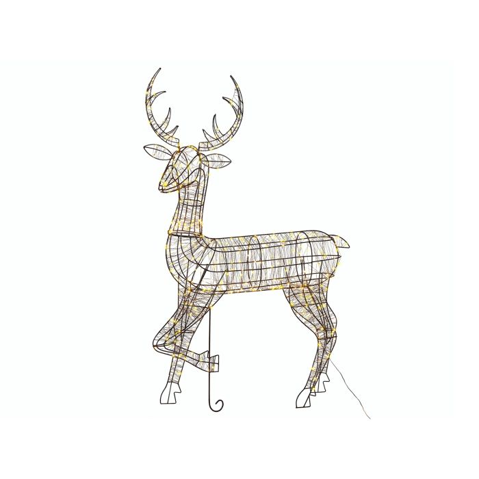Outdoor LED Decoration Reindeer 128 cm Black MAHLATTI