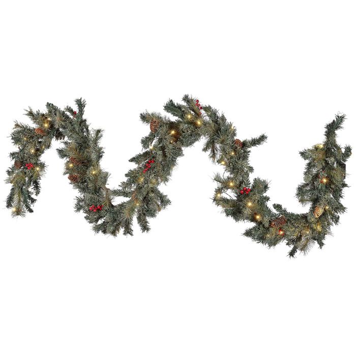Pre-Lit Christmas Garland 270cm Green