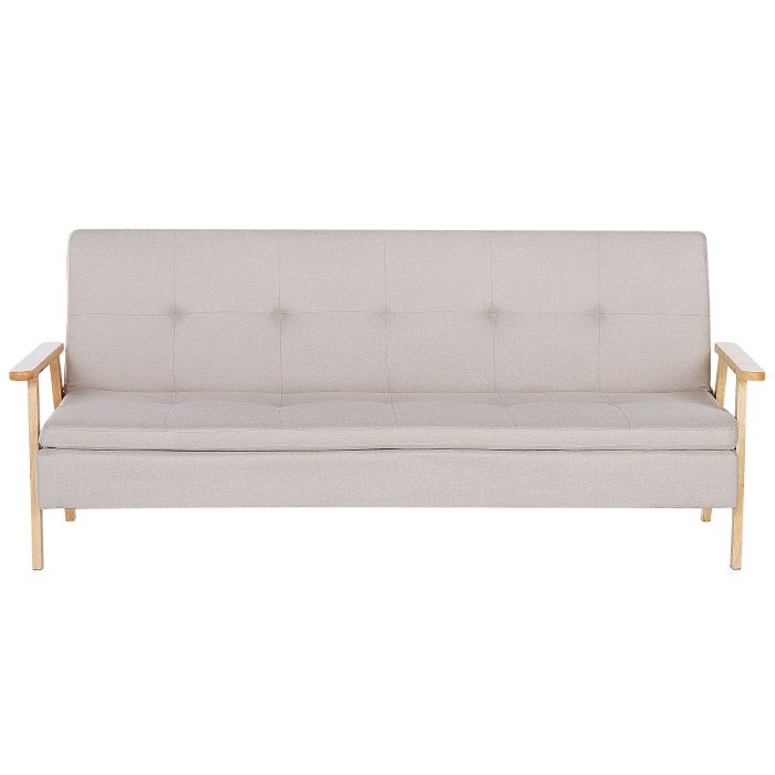 Fabric Sofa Bed Beige TJORN