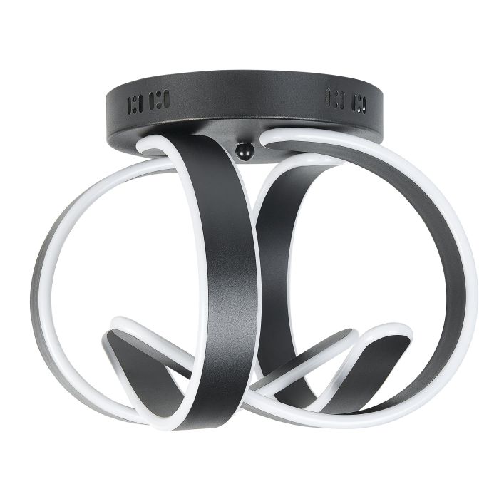 Metal LED Ceiling Lamp Black NURA