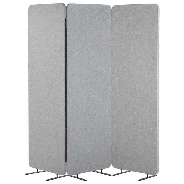 Acoustic 3 Panel Room Divider 184 x 184 Light Grey STANDI
