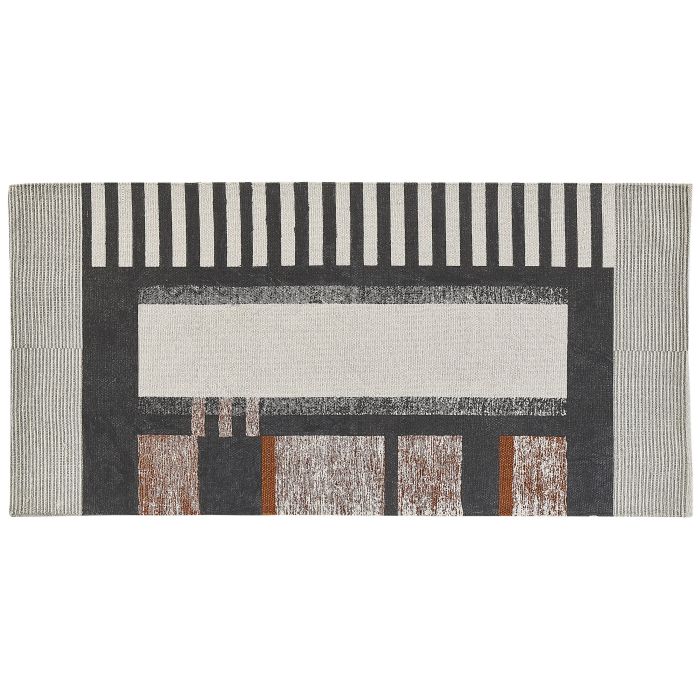 Rectangular Cotton Area Rug 80x150cm Multicolour