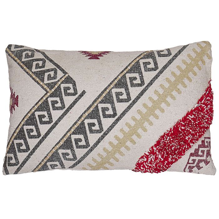 Cotton Cushion Geometric Pattern 30x50cm Multicolour