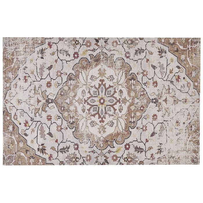 Area Rug 150x230cm Beige and Brown