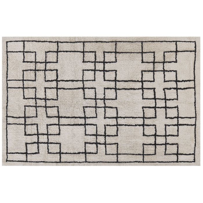 Cotton Area Rug 160x230cm Beige