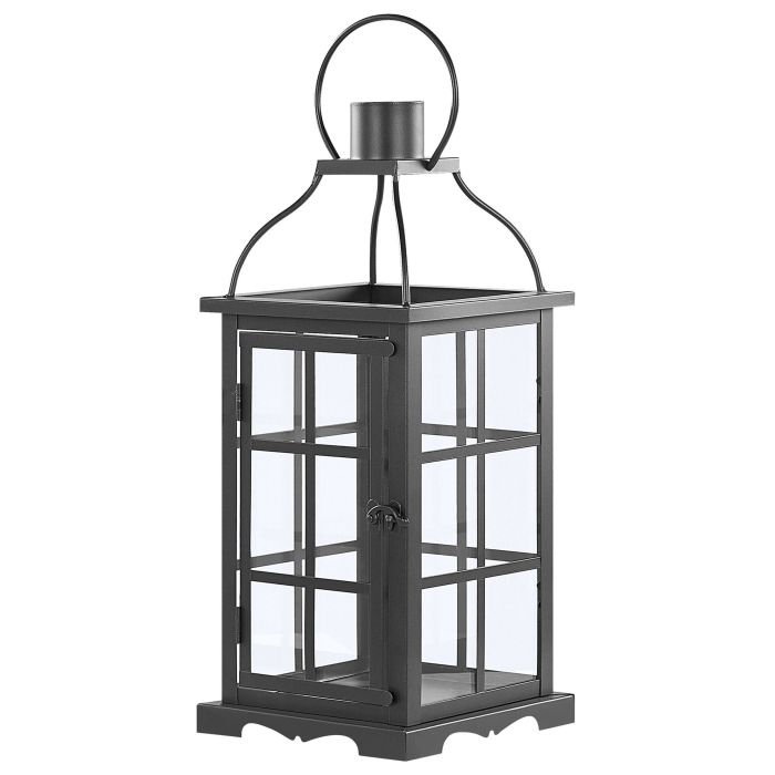 Iron Candle Lantern 42 cm Black CLARA