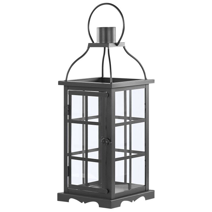 Iron Candle Lantern 52 cm Black CLARA
