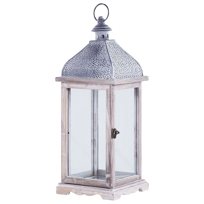 Metal Candle Lantern 47 cm White SAMAR