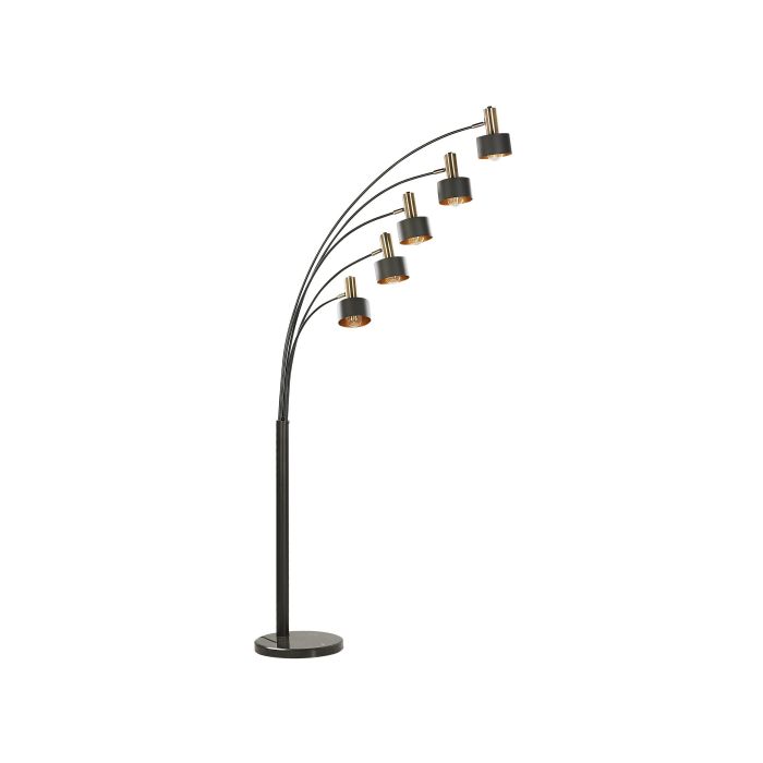 5 Light Metal Floor Lamp Black ANBESA