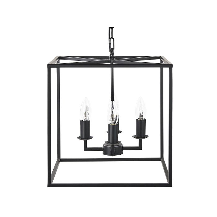 Metal 4 Light Pendant Lamp Black WANCHET