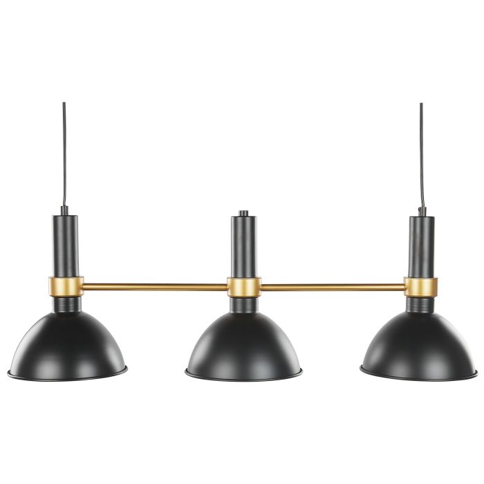 3 Light Pendant Lamp Black and Gold BELES