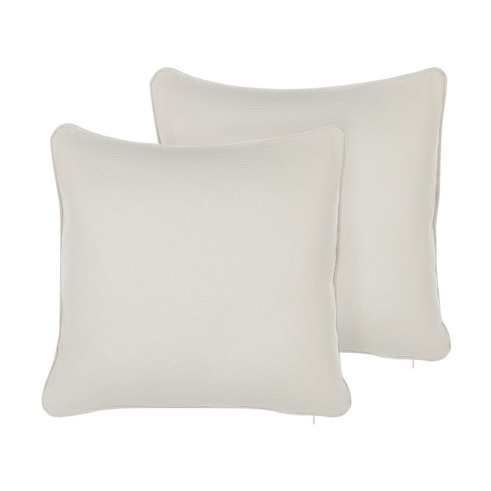 Set of 2 Cushions 45x45cm White