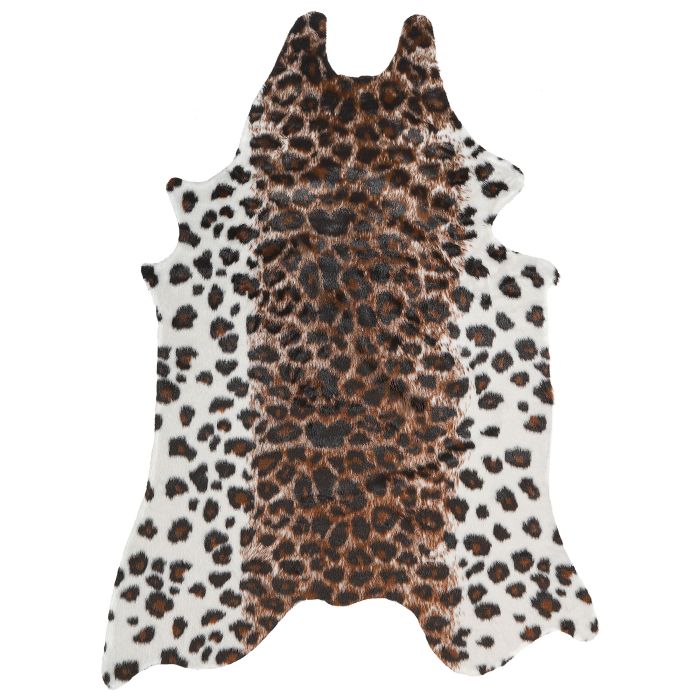 Faux Cowhide Area Rug with Spots 130x170cm Brown and White