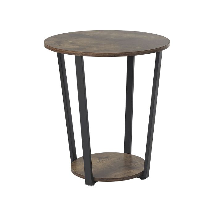 Side Table Dark Wood with Black ORICK