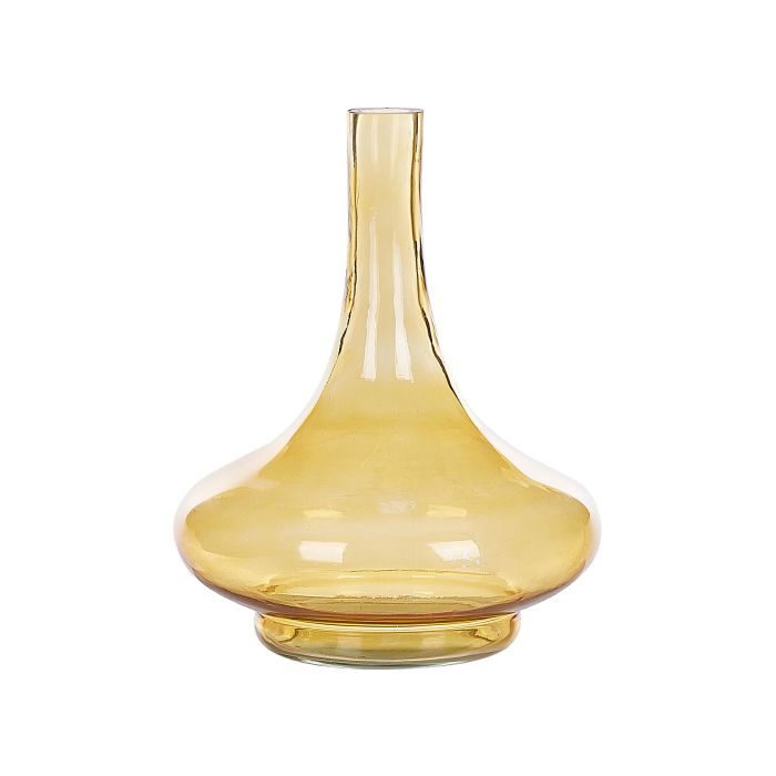 Glass Decorative Vase 30 Yellow PANEER