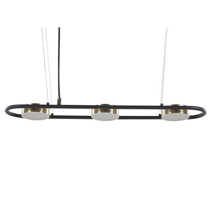 3 Light Metal LED Pendant Lamp Black and Brass MALI