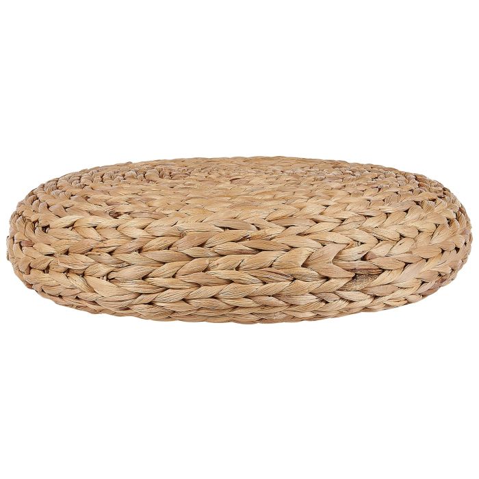 Water Hyacinth Wicker Floor Pouffe Natural WAHOO