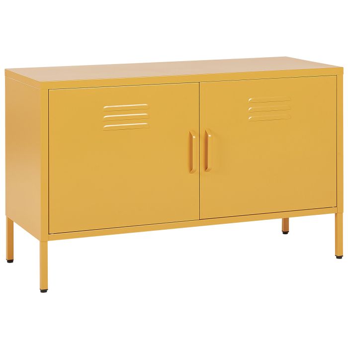2 Door Metal Sideboard Yellow URIA