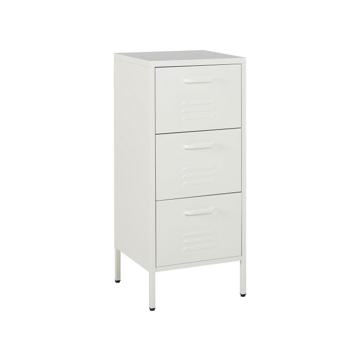 3 Drawer Metal Storage Cabinet White WOSTOK