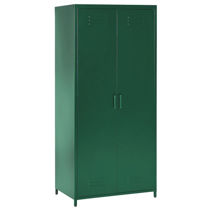 2 Door Metal Storage Cabinet Green VARNA