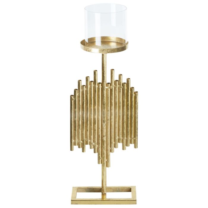 Metal Hurricane Candle Holder 53cm Gold