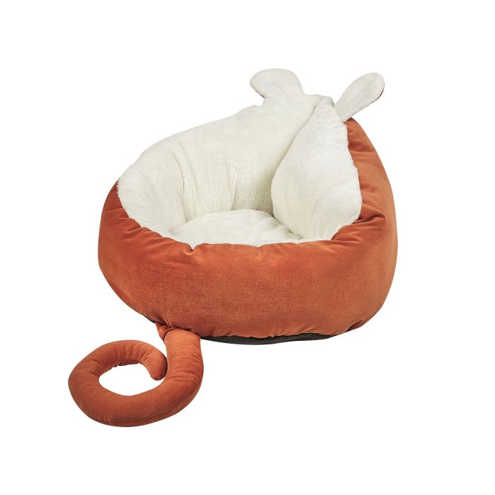 Velvet Pet Bed 50 x 45 cm Orange HASSA