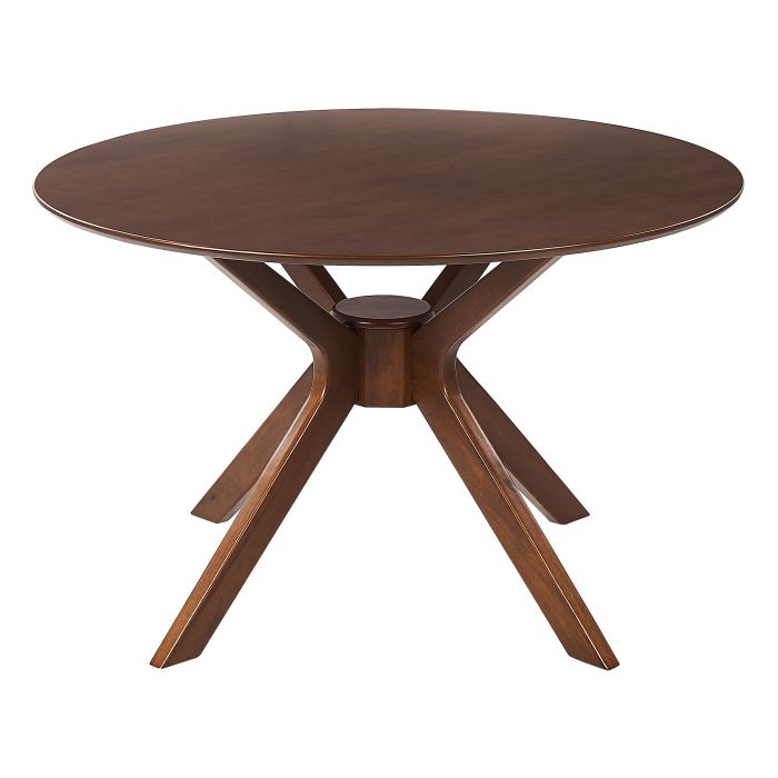 Round Dining Table ⌀ 120 cm Dark Wood TYMIS