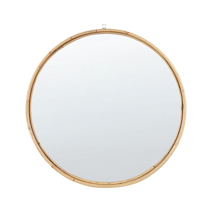 Rattan Round Wall Mirror 60cm Natural