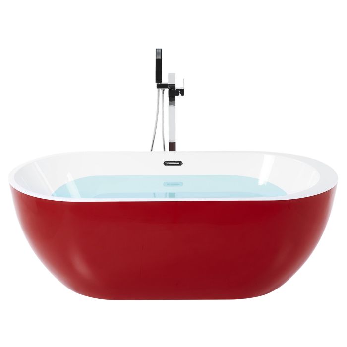 Freestanding Bath 1600 x 750 mm Red NEVIS