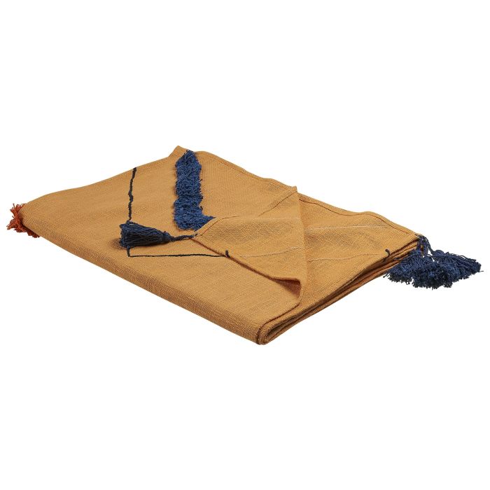 Cotton Blanket 130 x 180 cm Orange SHIMLA