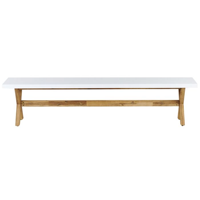 Concrete Outdoor Bench White OLBIA