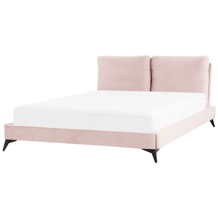Velvet EU King Size Bed Pink MELLE