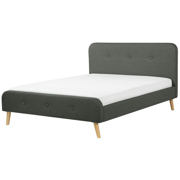 Fabric EU Super King Size Bed Grey RENNES