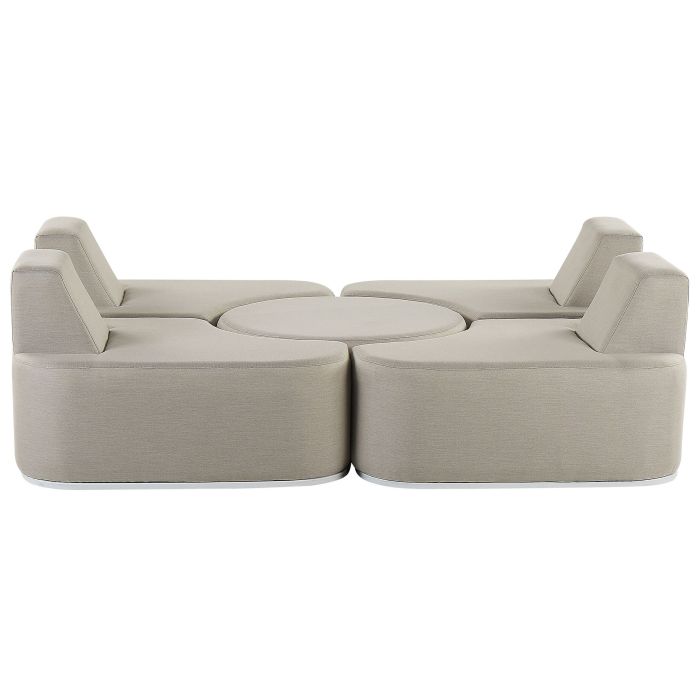4 Seater Modular Garden Sofa Set Light Grey FABRO