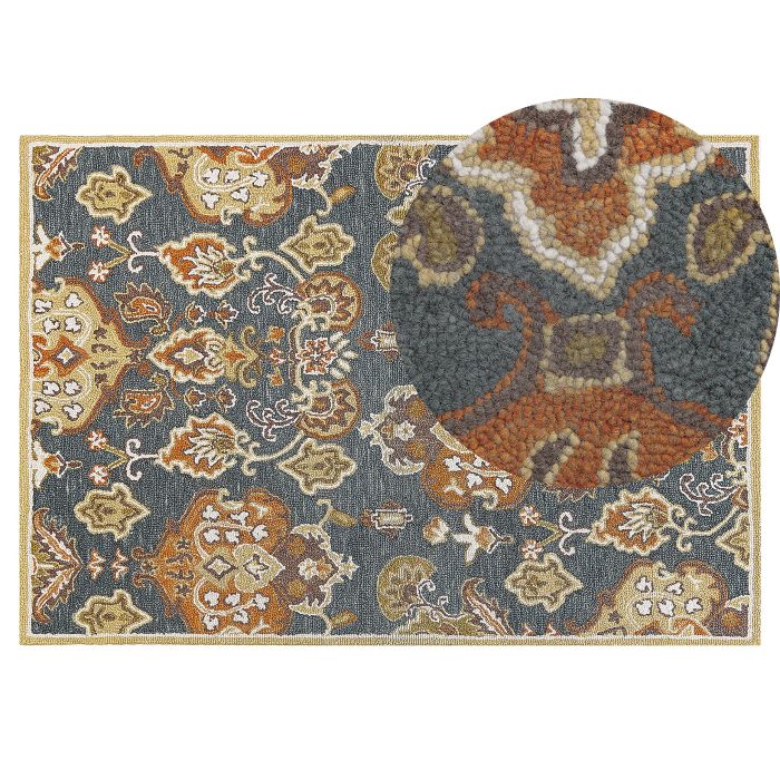 Wool Area Rug 140x200cm Multicolour