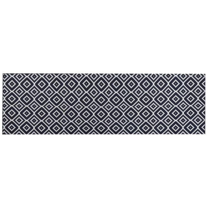 Runner Rug 60x200cm Black and White