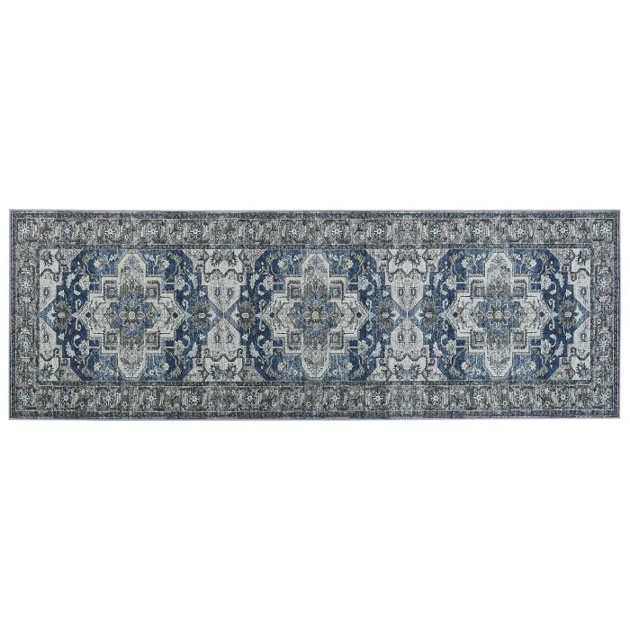 Runner Rug 80x240cm Grey and Blue