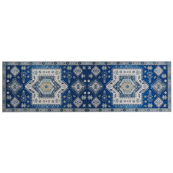 Runner Rug 60x200cm Blue and Beige